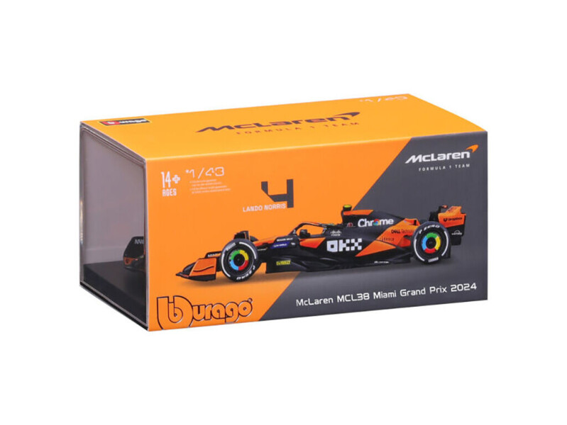 Bburago McLaren F1 Team MCL38 1:43 (2024) #4 Lando Norris